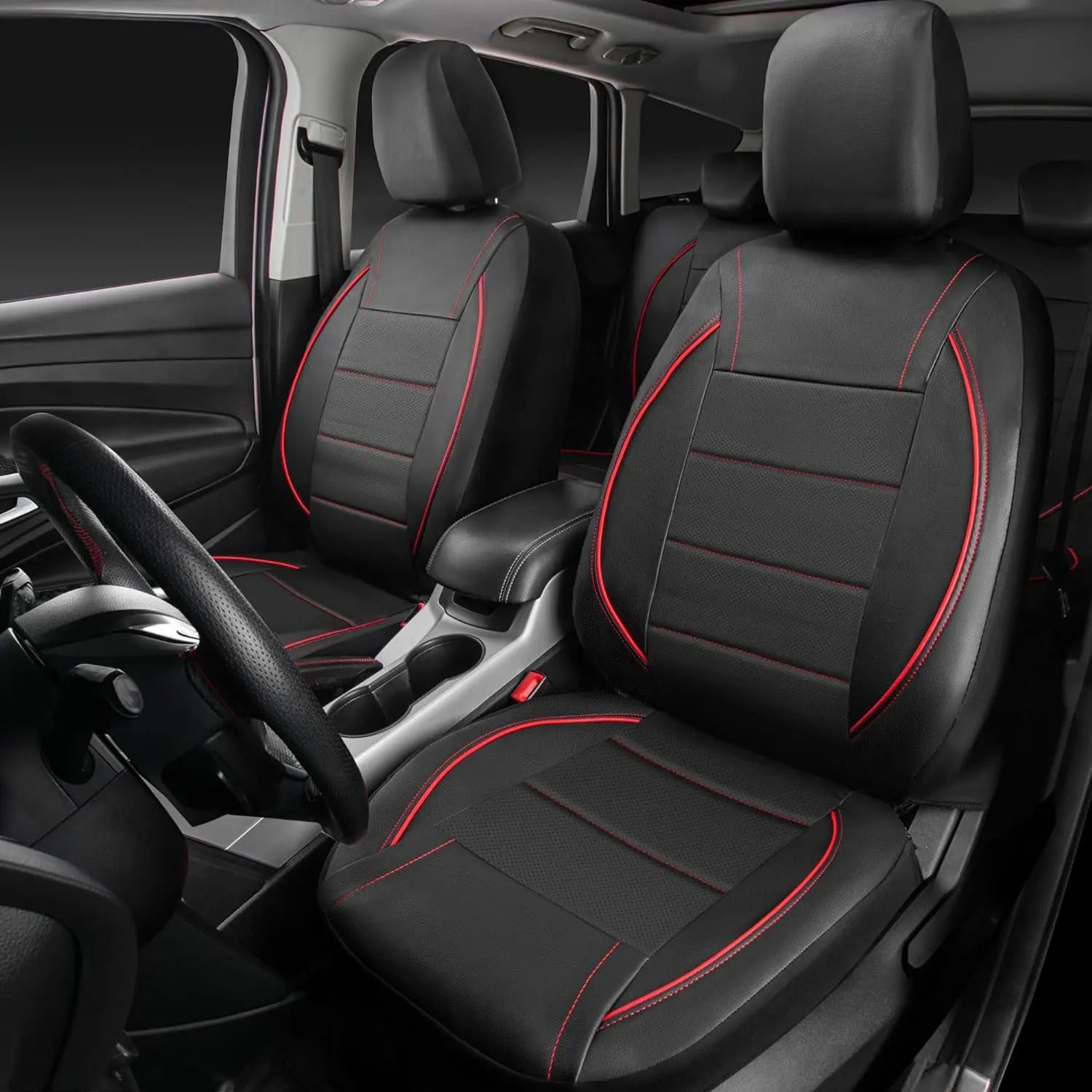 Universal Leather Car Seat Covers Waterproof 5 Seat Car Seat Cover